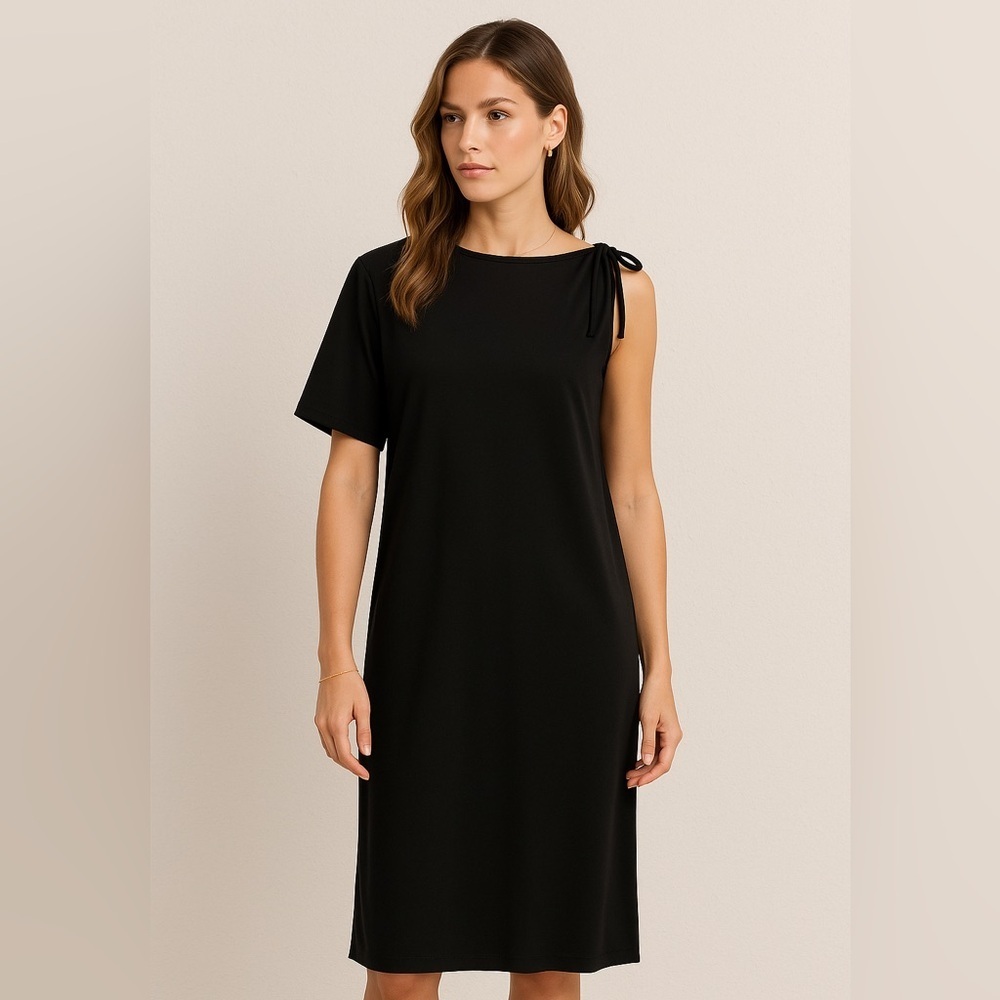 ZARA Trafaluc One-Shoulder Long Sleeve Dress – Black | Women’s Medium - Picture 11 of 12